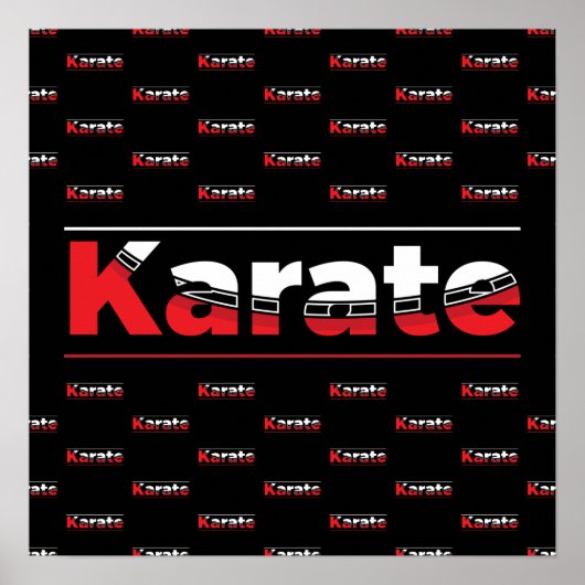 Karate Martial Arts Rood Poster (Voorkant)