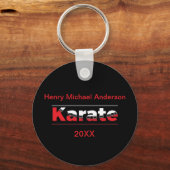 Karate Martial Arts Rood Sleutelhanger (Voorkant)