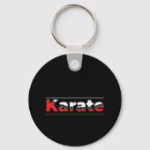 Karate Martial Arts Rood Sleutelhanger (Achterkant)