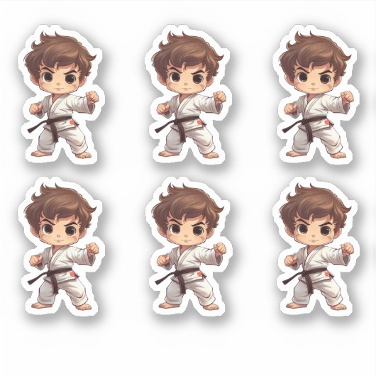 Karate Martial Arts Sticker (Voorkant)