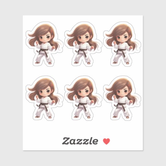 Karate Martial Arts Sticker (Vel)