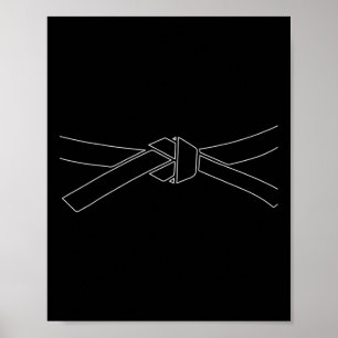 Karate Martial Arts Taekwondo Zwarte Band Kickboxe Poster