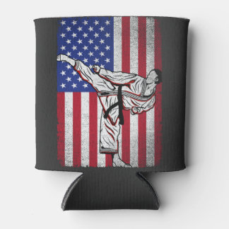 Karate Martial Arts USA Amerikaanse vlag Mannen Vr Blikjeskoeler