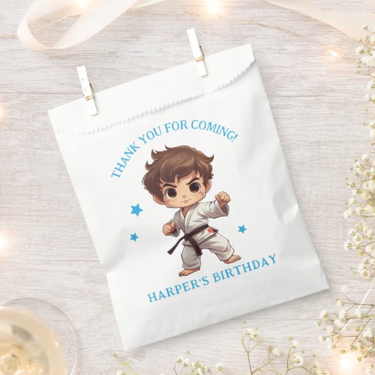 Karate Martial Arts Verjaardagsfeest Bedankzakje (Geknipt)
