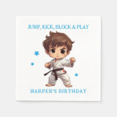 Karate Martial Arts Verjaardagsfeest Servet (Voorkant)