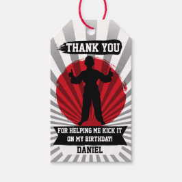 Karate Martial Arts Verjaardagsfeestje Cadeau Labe Cadeaulabel