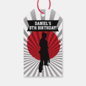Karate Martial Arts Verjaardagsfeestje Cadeau Labe Cadeaulabel (Achterkant)
