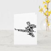 Karate Martial Arts Vliegende Kick Boksen Kickboxe Kaart (Gele Bloem)