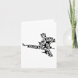 Karate Martial Arts Vliegende Kick Boksen Kickboxe Kaart