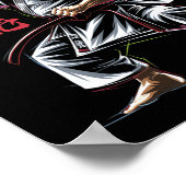 Karate Master in Actie voor Martial Arts Fans Poster (Hoek)