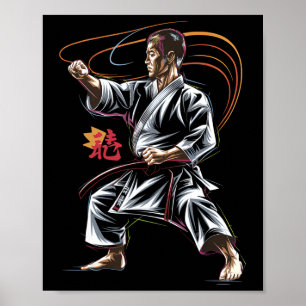 Karate Master in Actie voor Martial Arts Fans Poster