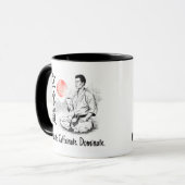 Karate - Mediteren. Caffeinate. Domineren. Mok (Voorkant links)