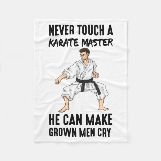 Karate Meester Vechtkunst Quotes Grappig Cadeau T- Fleece Deken (Voorkant)