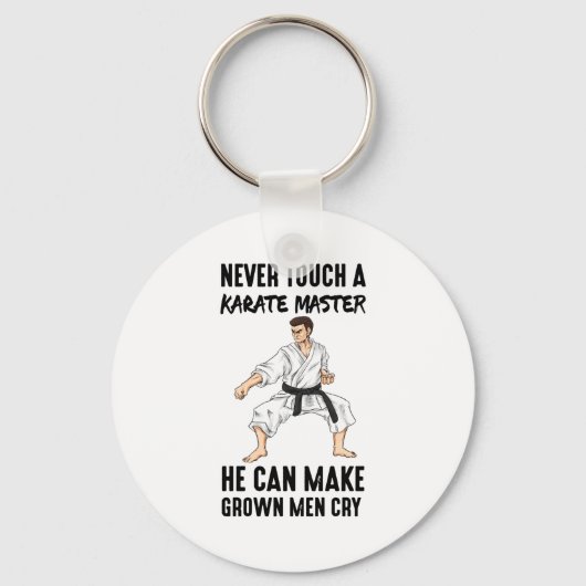 Karate Meester Vechtkunst Quotes Grappig Cadeau T- Sleutelhanger (Voorkant)
