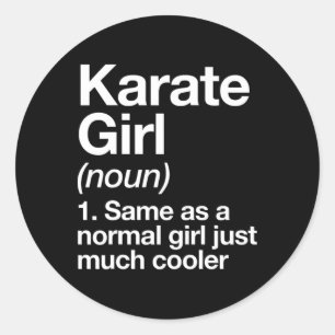 Karate Meisje Definitie Funny En Sy Sporten Martia Ronde Sticker