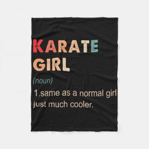 Karate Meisje Definitie Grappig Karate Liefhebber Fleece Deken