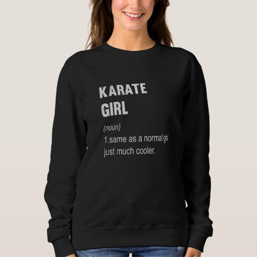Karate Meisje Definitie Karate Vrouwen Trui (Voorkant)