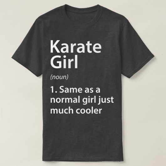 Karate meisje definitie t-shirt (Design voorkant)
