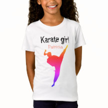 Karate Meisje Gepersonaliseerde Naam