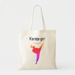 Karate Meisje Gepersonaliseerde Tote Tas Vechtku