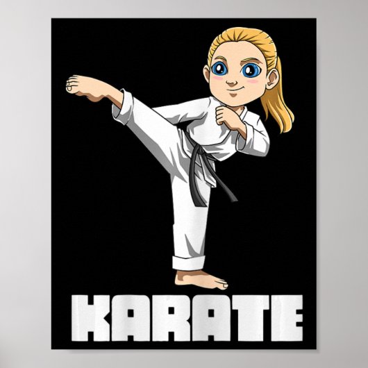Karate Meisje - Japans Martial Arts Kind Poster (Voorkant)
