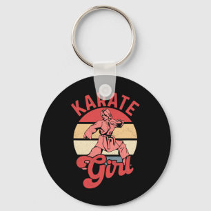 Karate Meisje Karateka Zelfverdediging Vechtster Sleutelhanger
