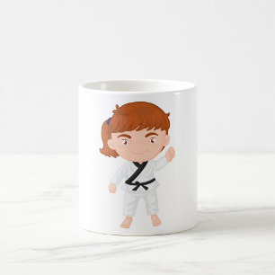 Karate Meisje Kids Martial Arts Karakter Koffiemok