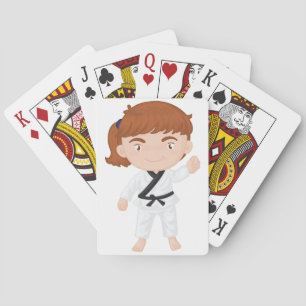 Karate Meisje Kids Martial Arts Karakter Speelkaarten