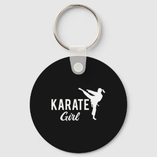 Karate Meisje Paardenstaart Vechtster Witte Vechtk Sleutelhanger
