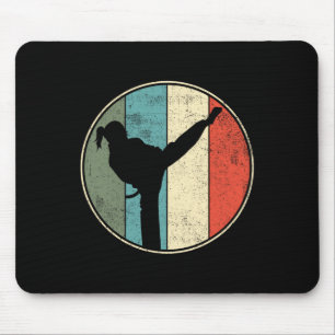 Karate Meisje Retro Vintage Muismat