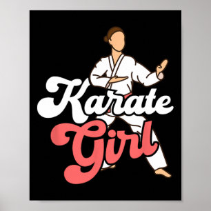 Karate Meisje Vechtster Zelfverdediging Karateka  Poster
