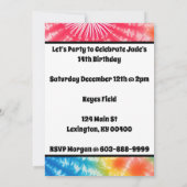 Karate Meisje Verjaardagsfeestje Stropdas-Dye Rege Kaart (Achterkant)