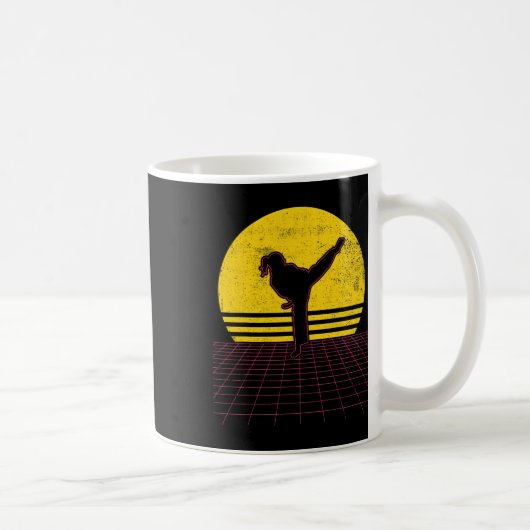 Karate Meisje Vintage Koffiemok (Rechts)