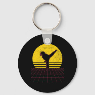 Karate Meisje Vintage  Sleutelhanger