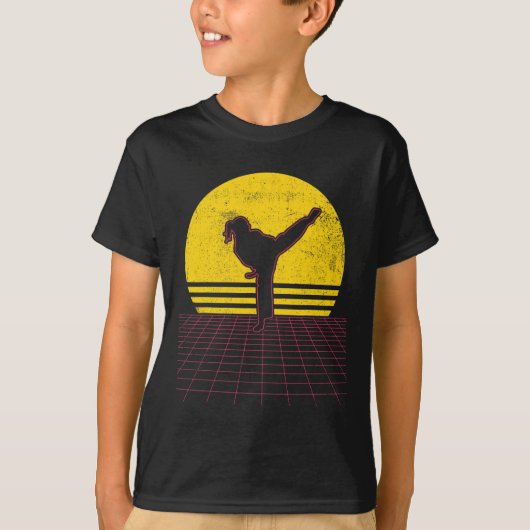 Karate Meisje Vintage T-shirt (Voorkant)
