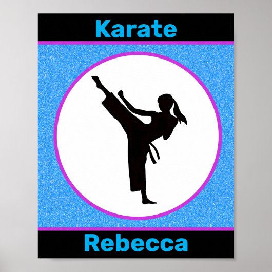 Karate Meisjes Glanzen Poster (Voorkant)