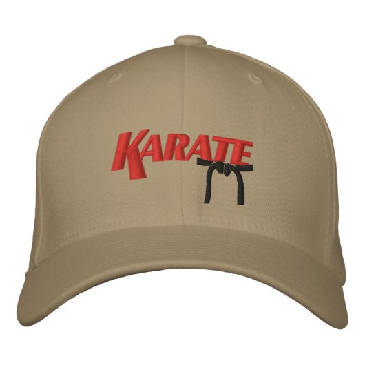 Karate met zwarte riem pet (Voorkant)