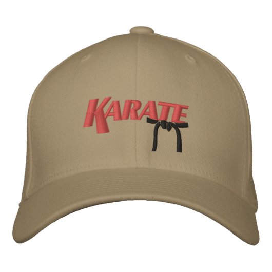 Karate met zwarte riem pet (Voorkant)