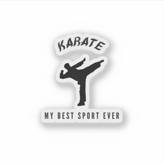 Karate mijn beste sport ooit sticker (Voorkant)