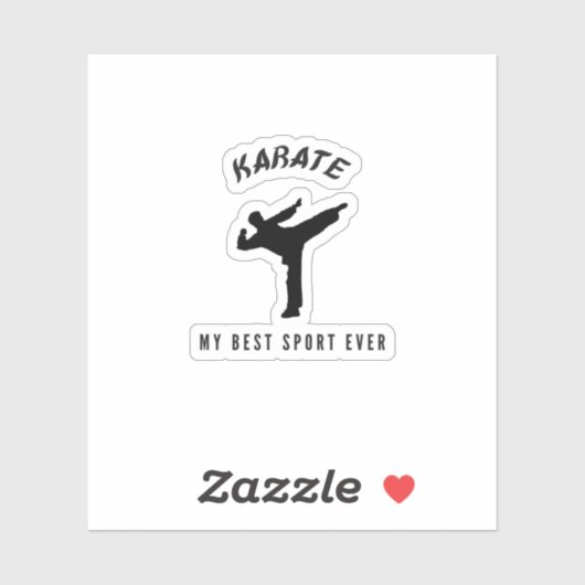 Karate mijn beste sport ooit sticker (Vel)