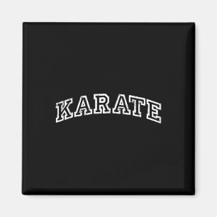 Karate minimalistische geïnspireerde retro Varsit Magneet