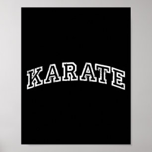 Karate minimalistische geïnspireerde retro Varsit Poster