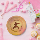 Karate Modern Martial Arts Happy Birthday Papieren Bordje (Feest)