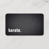 karate. Modern Minimalist Blackboard Professional Visitekaartje (Voorkant)
