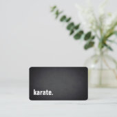karate. Modern Minimalist Blackboard Professional Visitekaartje (Staand voorkant)