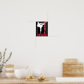 Karate Moeder Coach Belt Vechtkunst Vechtster Moed Poster (Keuken)