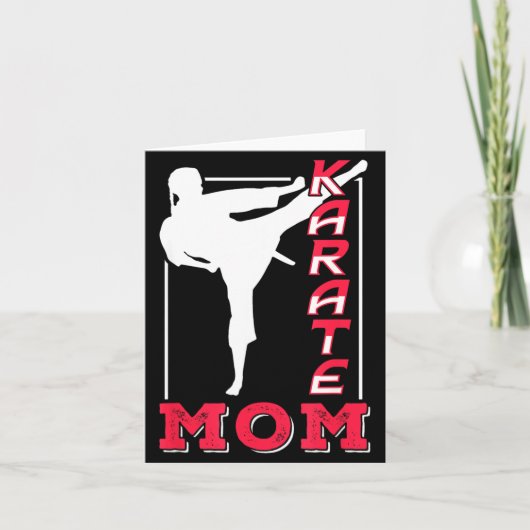 Karate Moeder Coach Riem Vechtkunst Vechtster Moed Kaart (Voorkant)