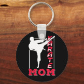 Karate Moeder Coach Riem Vechtkunst Vechtster Moed Sleutelhanger (Voorkant)