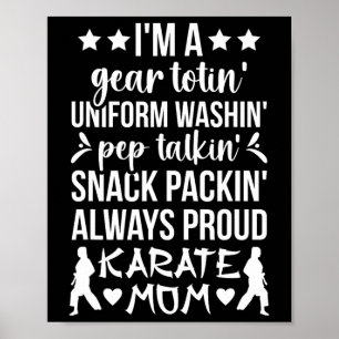 Karate moeder definitie Karate moeder Karate mama Poster