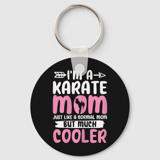 Karate Moeder Grappig Karate Martial Arts Zwart Ri Sleutelhanger (Voorkant)